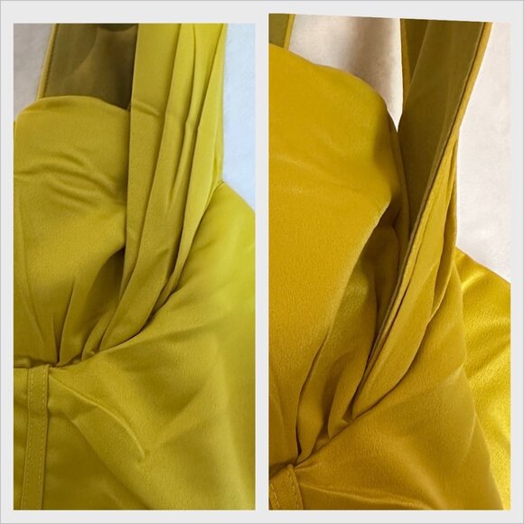 Womens Chartreuse Constructed Satin Ruched Bust Corset US/18 PrettyLittleThing - Picture 9 of 13